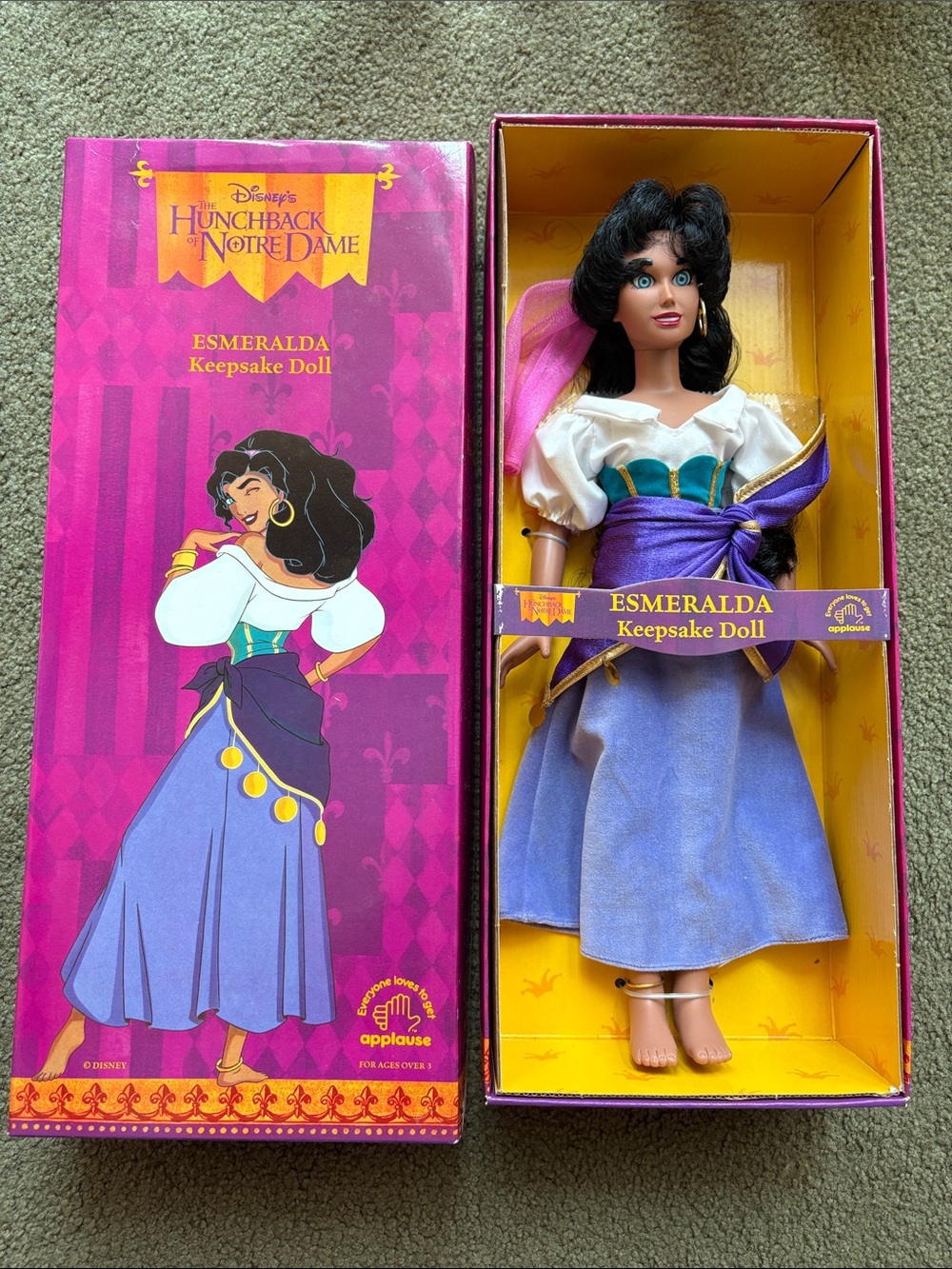 Disney Esmeralda Doll in Purple, Teal & White Outfit